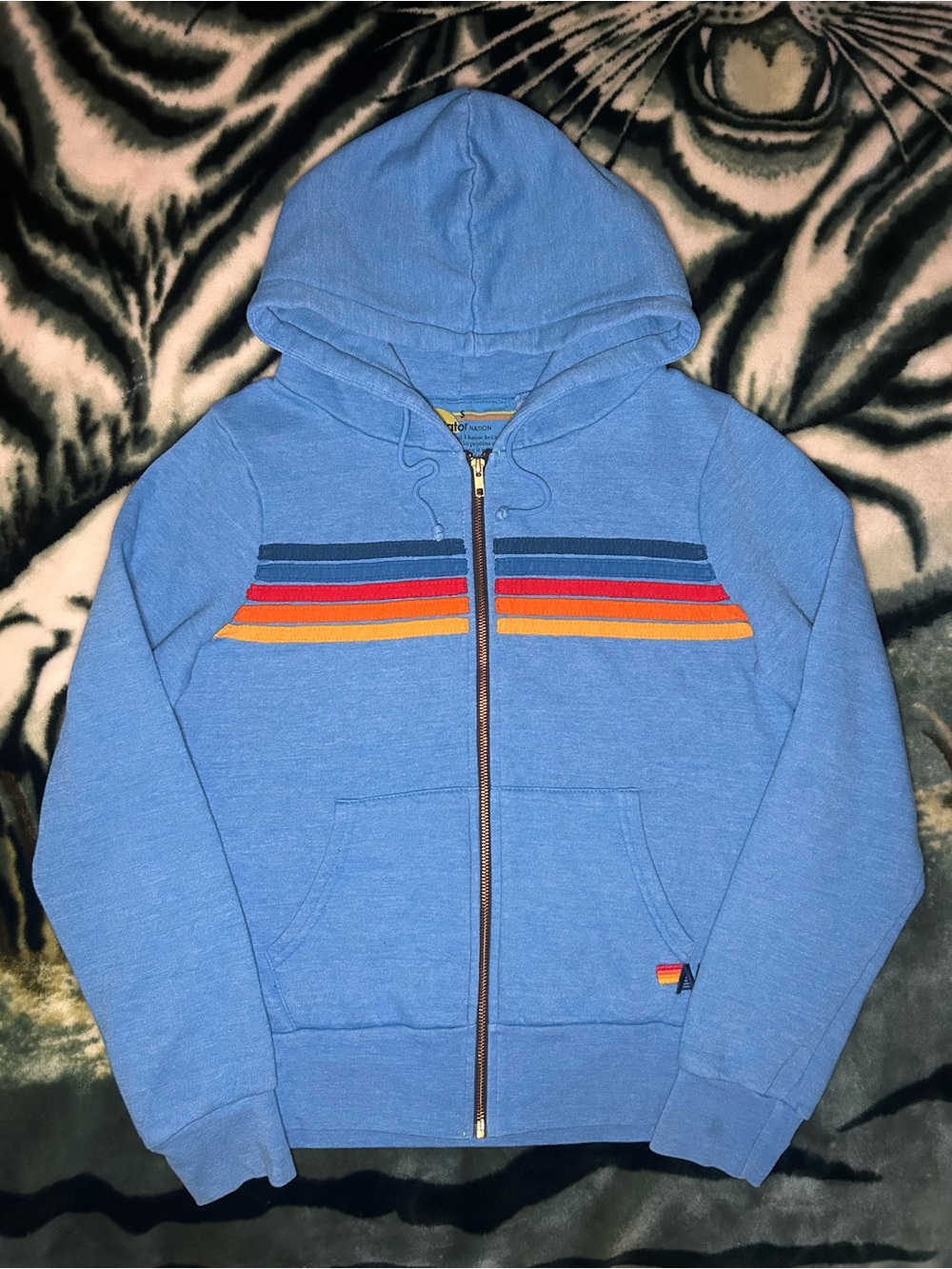 Aviator Nation 5 Stripe Sky Hoodie